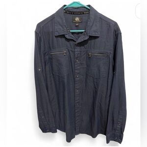 Rock & Republic Navy Casual Shirt L